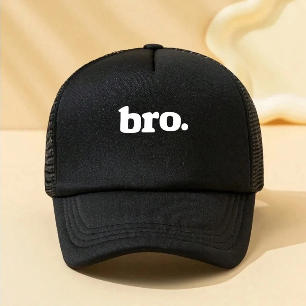 Boys Black Baseball Hat bro 8-12yr NEW